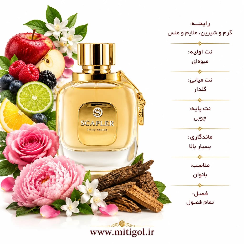 ادکلن اسکاپلر پور فمی دمونت پاریس حجم 100میل DUMONT PARIS SCAPLEER — تصویر ۲
