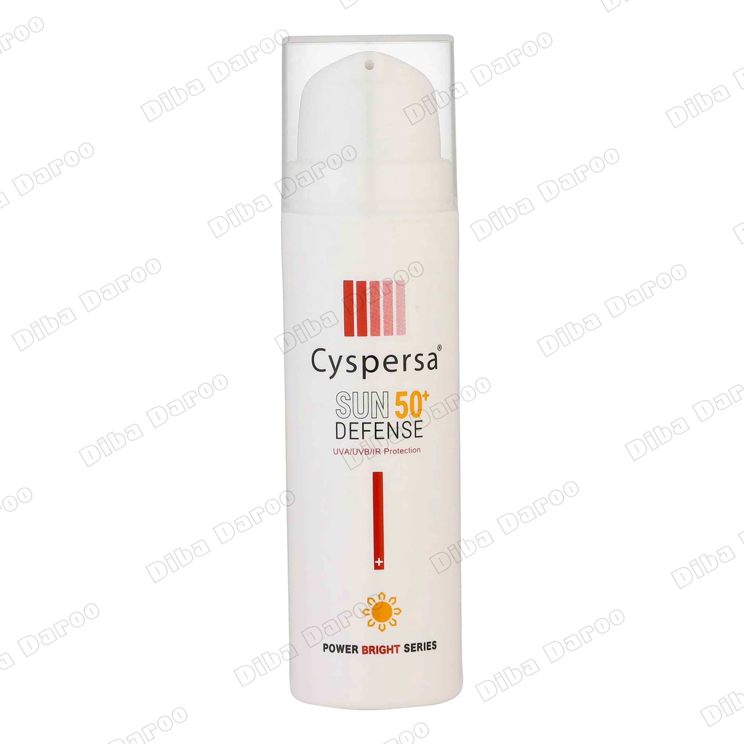 کرم ضد آفتاب بی رنگ روشن کننده SPF50 سیسپرسا