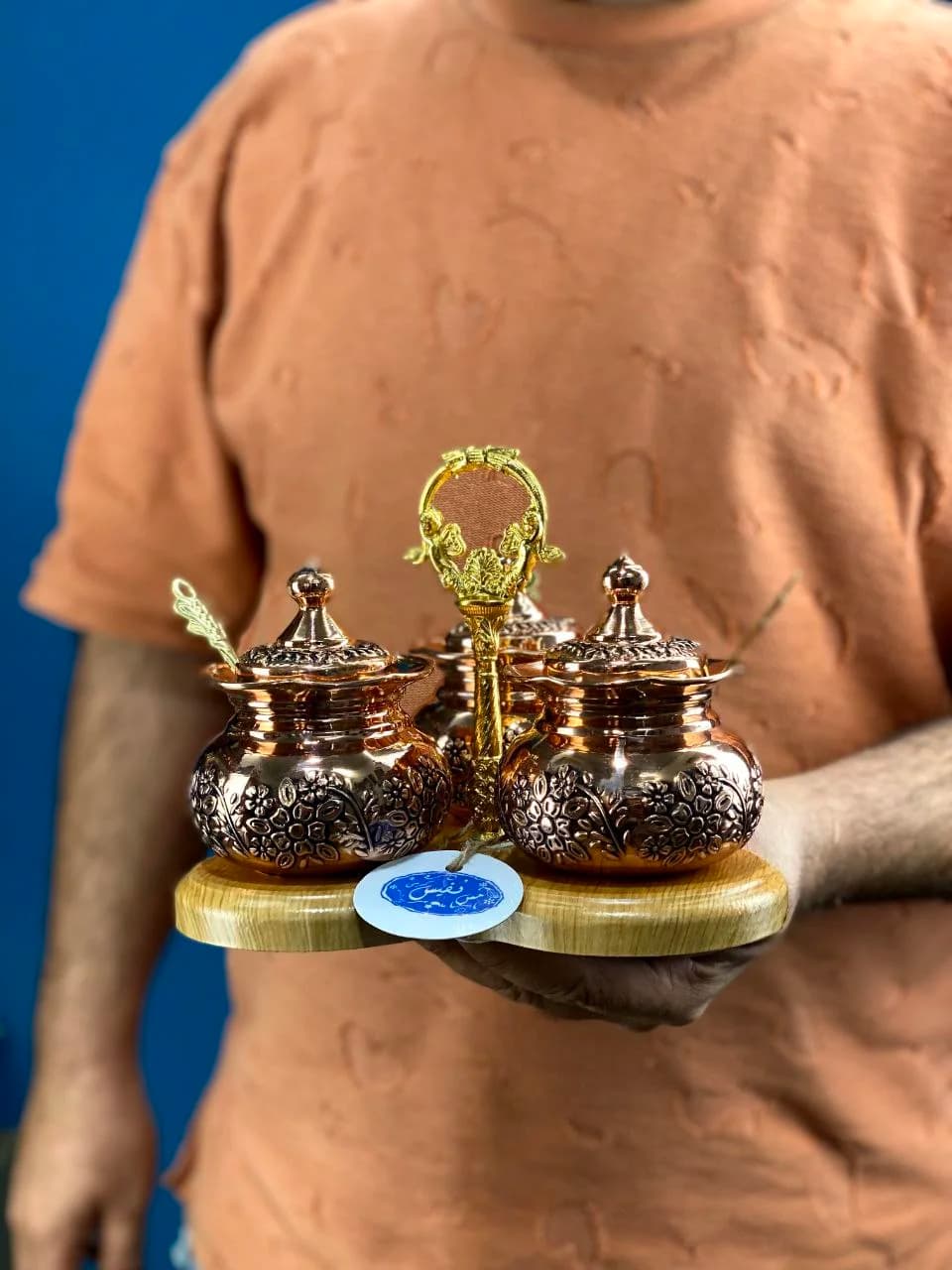 پاسماوری ۳ عددی با استند چوبی وکیوم — تصویر ۴