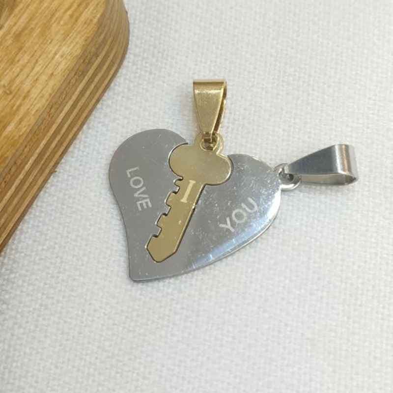 گردنبند و پلاک ست دو نفره قفل و کلید