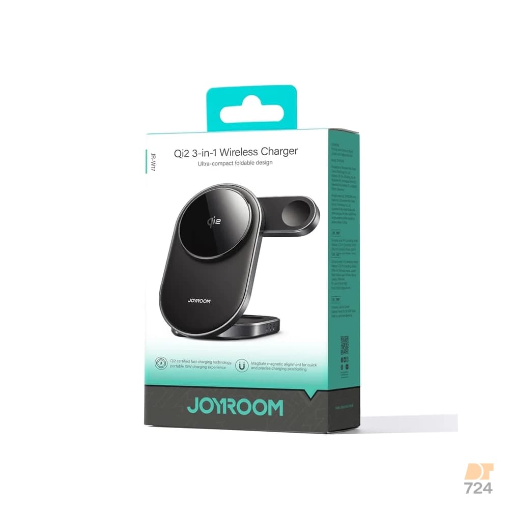 هولدر و شارژر وایرلس جویروم JR-W17 3-in-1 Wireless Charger — تصویر ۴
