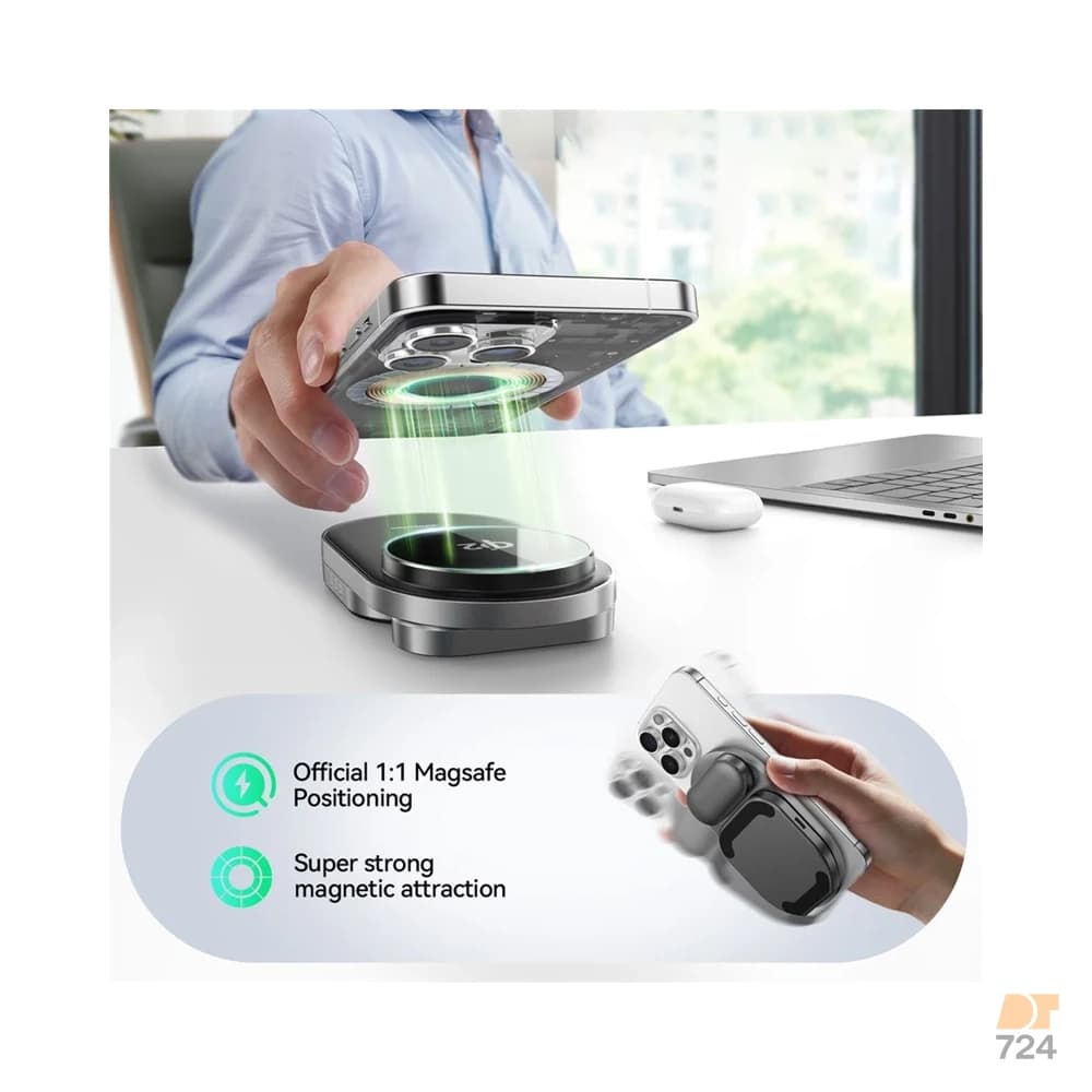 هولدر و شارژر وایرلس جویروم JR-W17 3-in-1 Wireless Charger — تصویر ۲