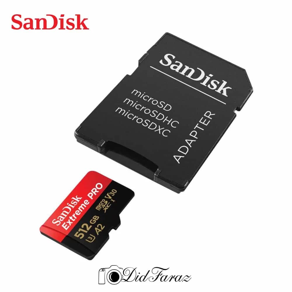 کارت حافظه MicroSDXC سن دیسک مدل Extreme Pro 4k استاندارد UHS-I U3- A2سرعت 200MBps ظرفیت 512 گیگابایت — تصویر ۴