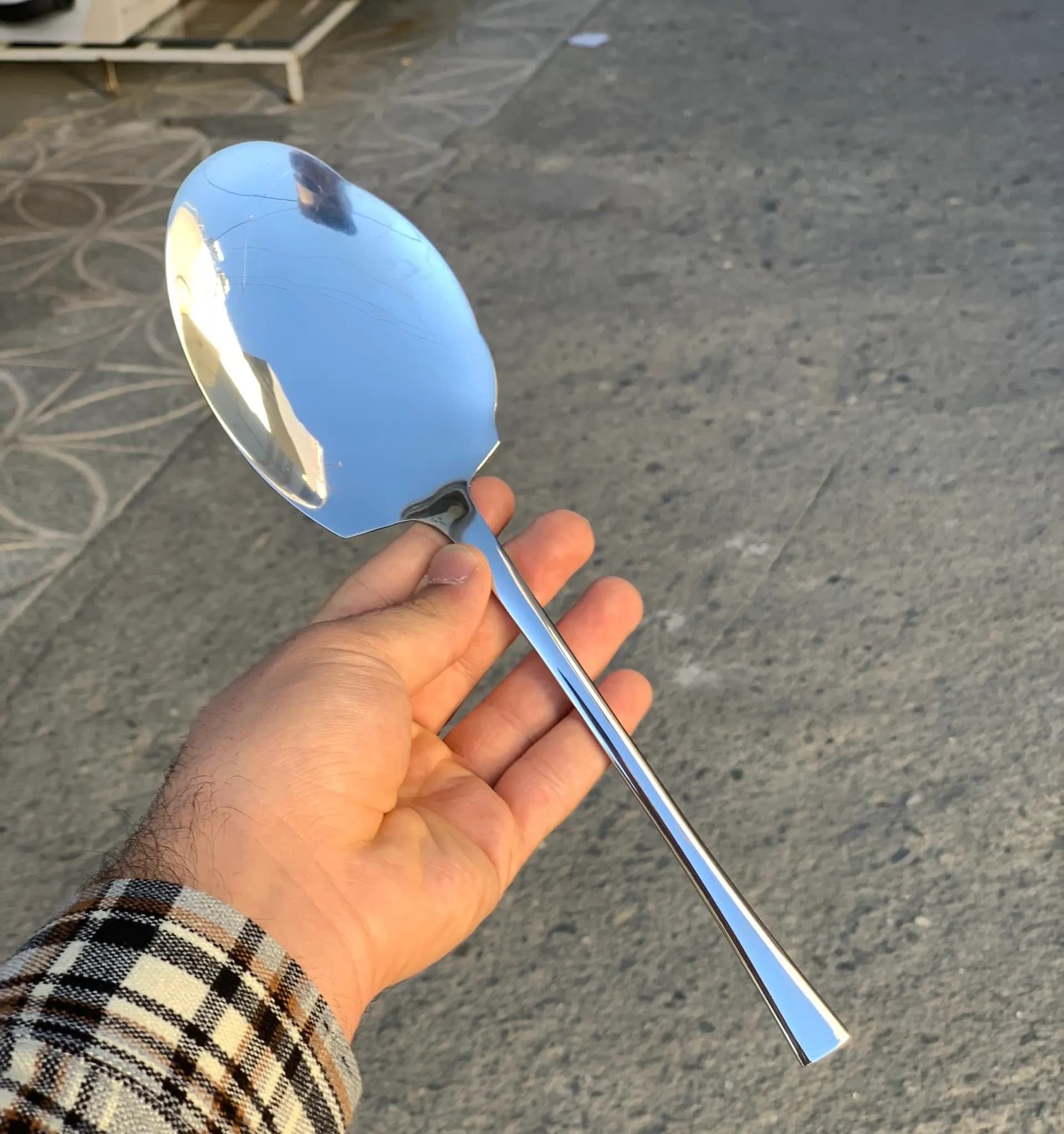 سرویس قاشق چنگال یونیک اصل آلمان 24 نفره 120 پارچه تمام نقره ای مدل شیکاگو اروپایی 4 میل — تصویر ۶