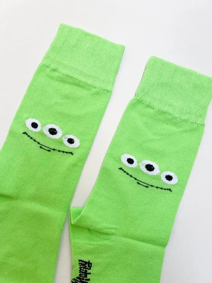 جوراب ساق بلند کارتونی Little Green Men یونیسکس — تصویر ۳