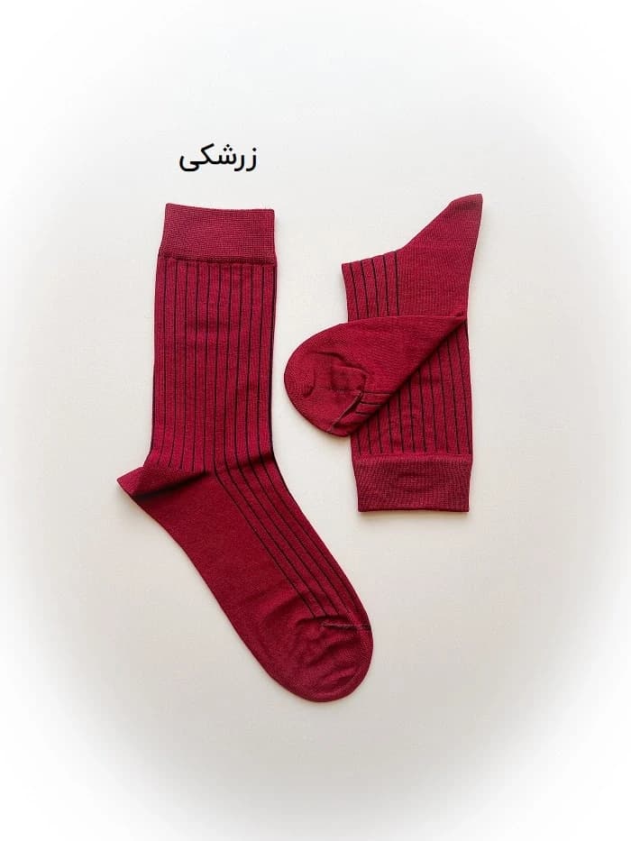 جوراب ساق بلند مردانه کلاسیک طرح راه راه — تصویر ۷