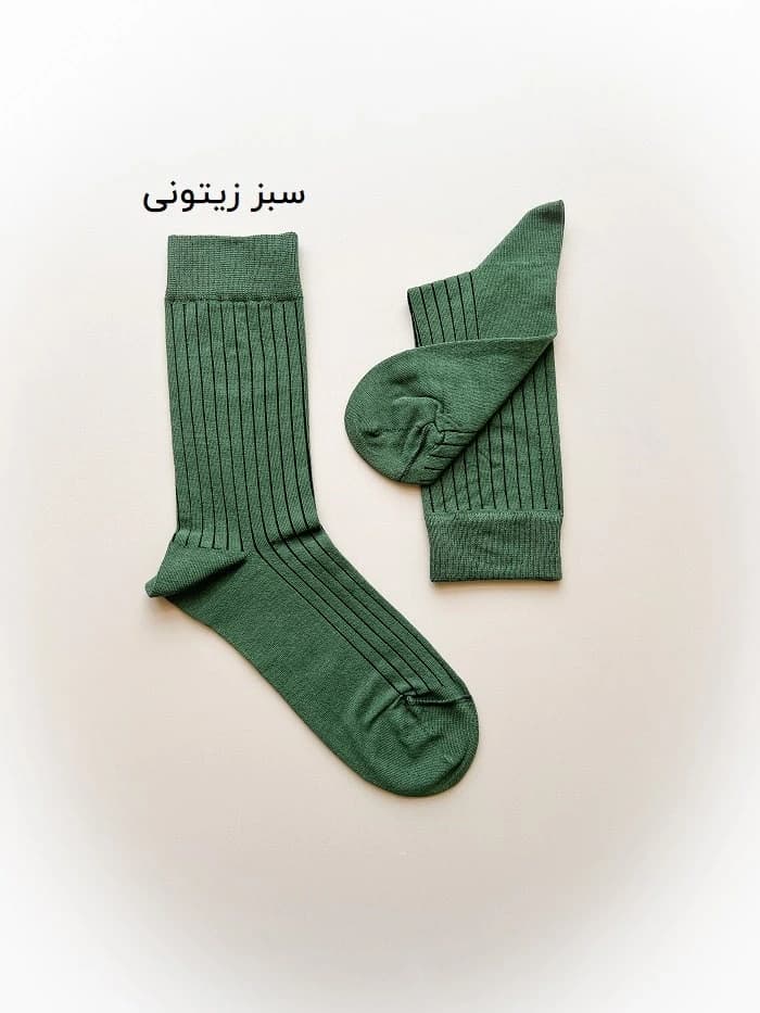 جوراب ساق بلند مردانه کلاسیک طرح راه راه — تصویر ۵