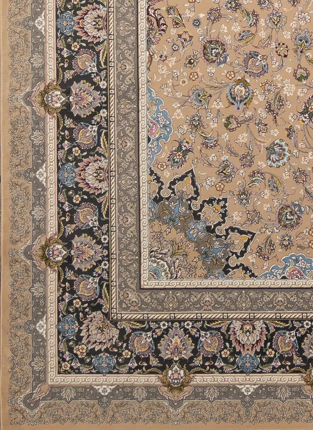 فرش ماشینی کلاسیک کیان مدل اکسیر بژ ۱۲۰۰ شانه — تصویر ۲