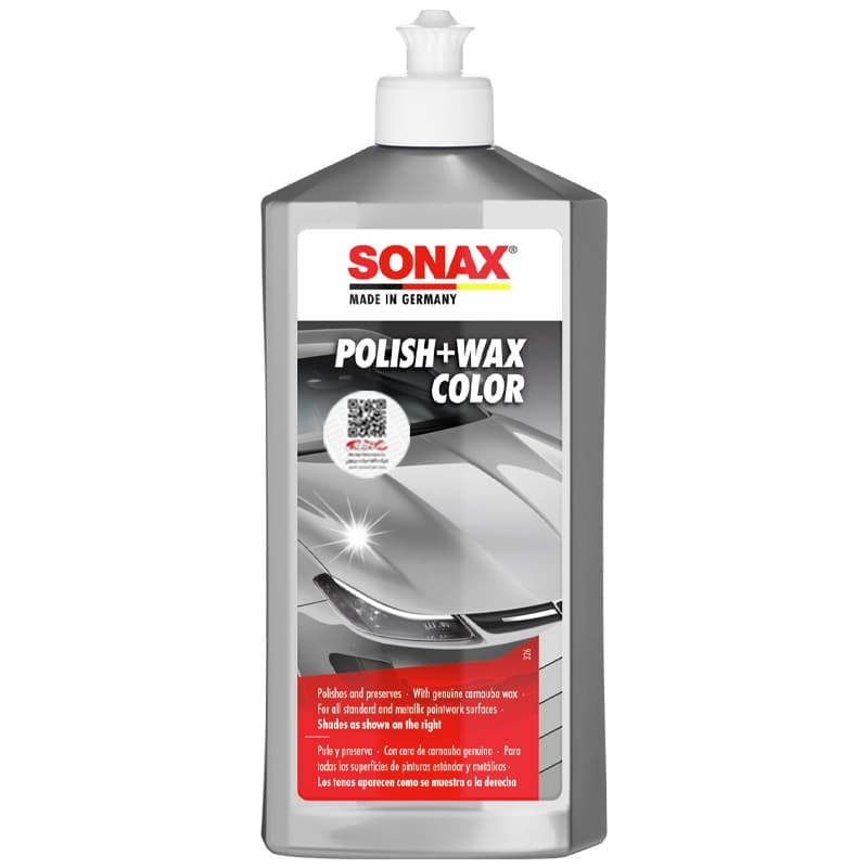 پولیش و واکس همرنگ نقره ای سوناکس مدل Sonax Polish & Wax Color