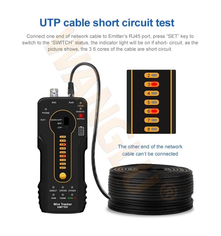تستر شبکه و ردیاب کابل مدل CT-66 — تصویر ۷