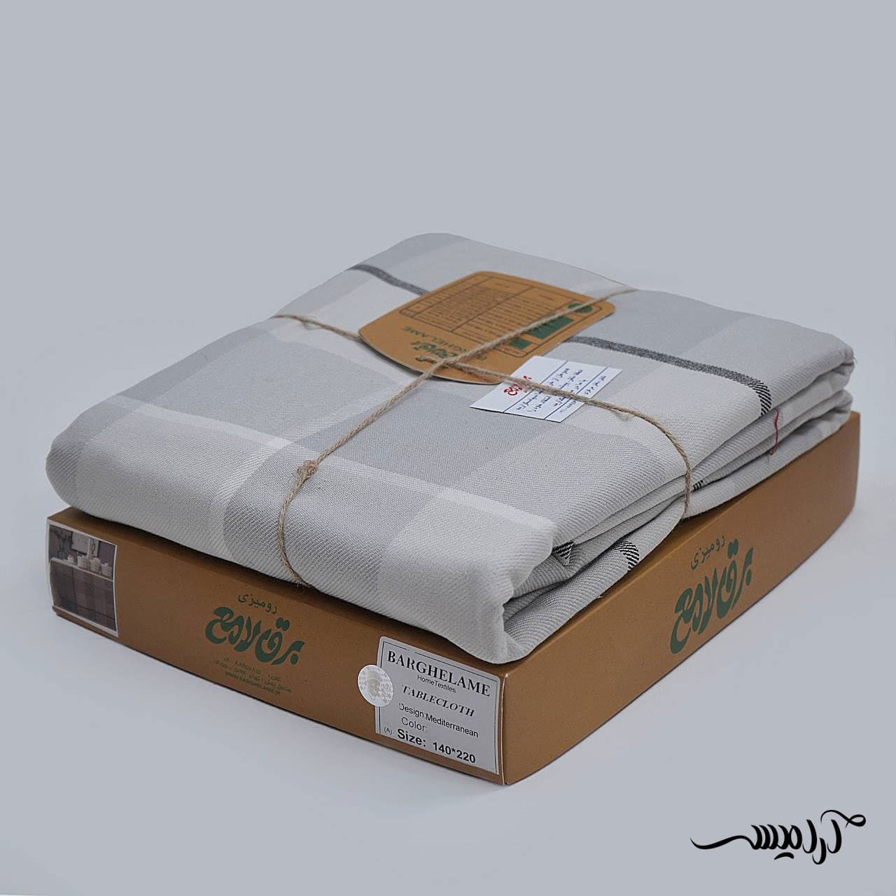 رومیزی برق لامع طرح مدیترانه