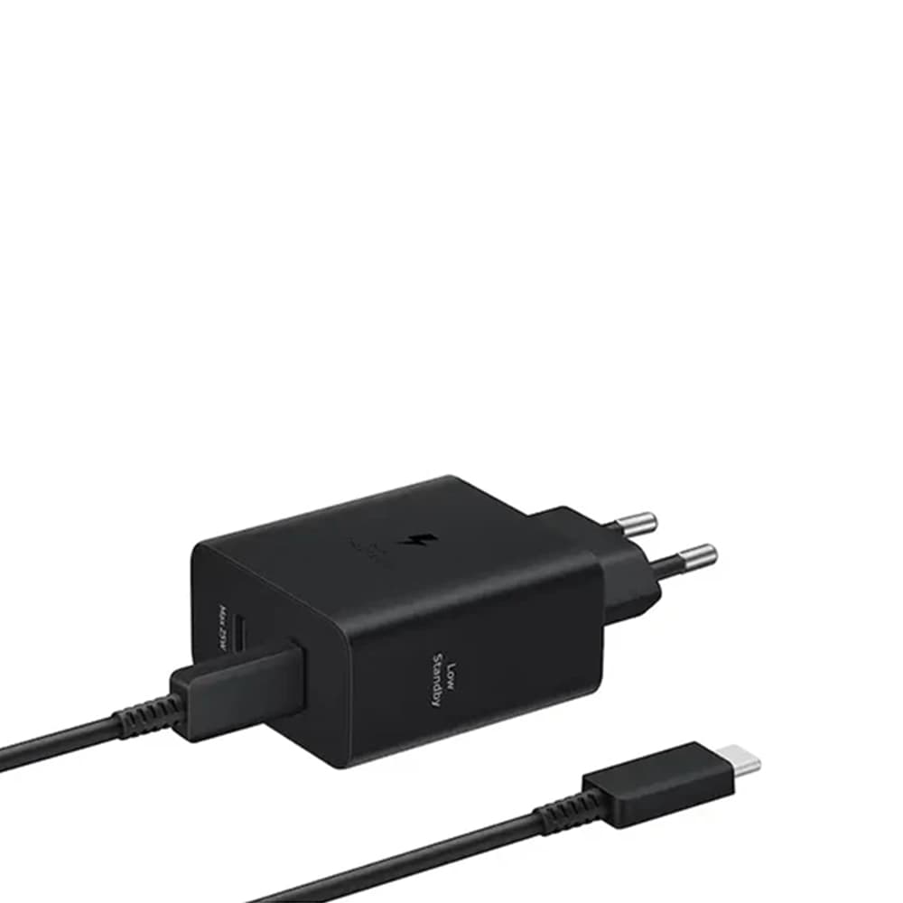 شارژر 50 وات سامسونگ اورجینال شرکتی | دو پورت USB-C همراه کابل 1.8 متری — تصویر ۶
