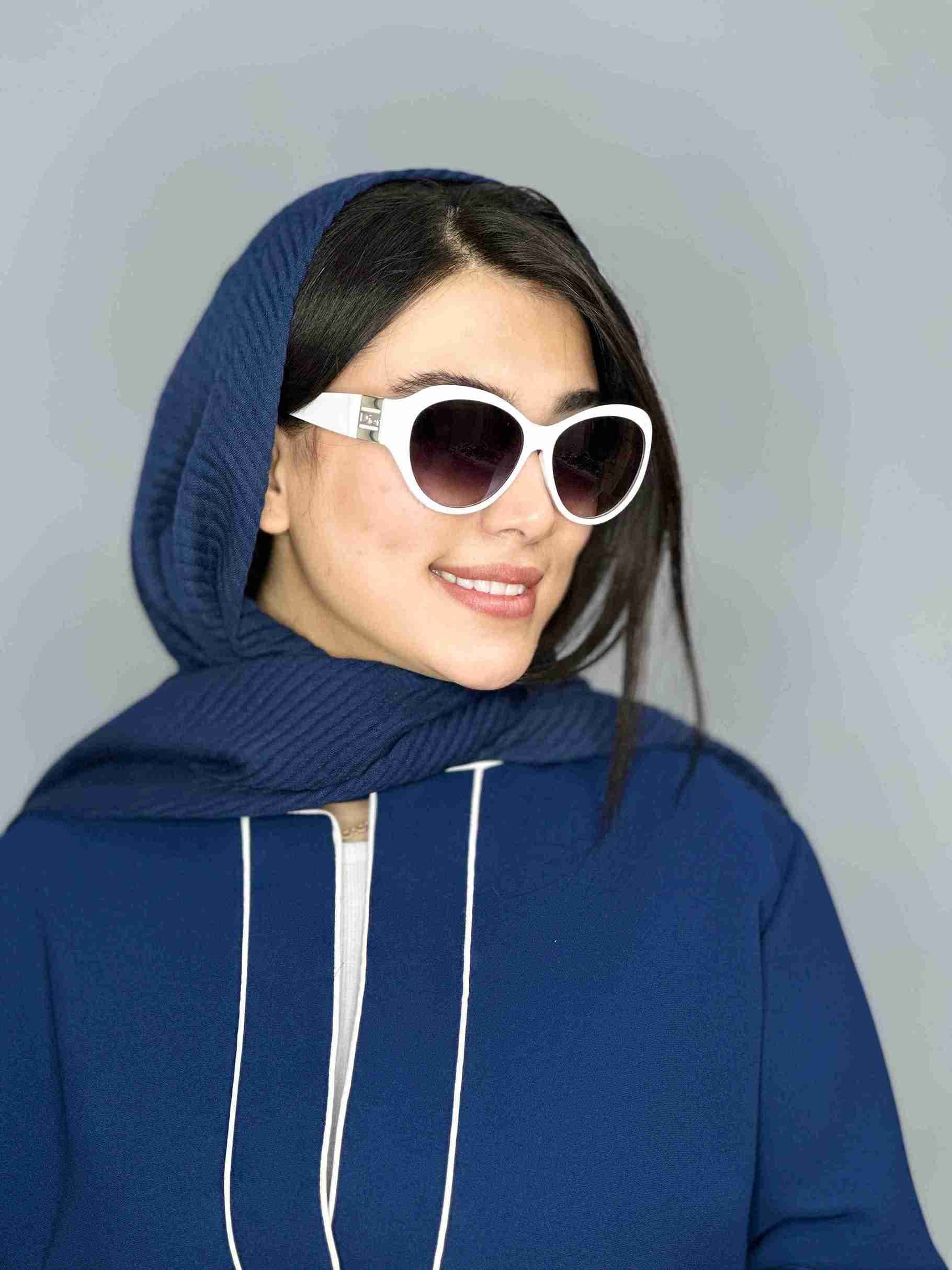 عینک افتابی اورجینال Dior دیور گربه ای زنانه سفید یووی ۴۰۰ — تصویر ۲