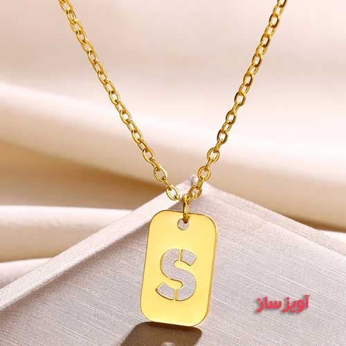 گردنبند حرف انگلیسی S کد 103018