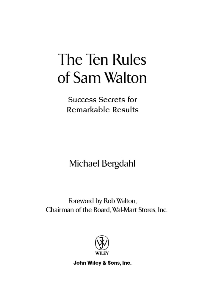 کتاب The 10 Rules of Sam Walton (۱۰ قانون سم والتون: رازهای موفقیت برای دستاوردهای چشمگیر …) نسخه انگلیسی PDF | مایکل «برد داگ» برگدال