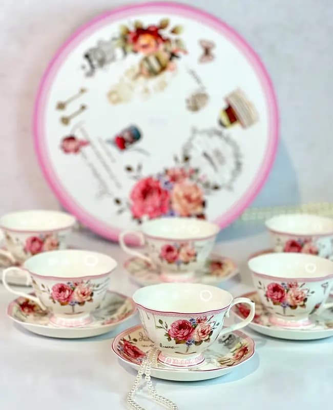 ست فنجان چایخوری 12 پارچه وارداتی کد kit-1285 — تصویر ۳
