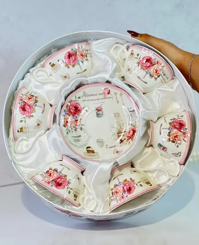 ست فنجان چایخوری 12 پارچه وارداتی کد kit-1285 — تصویر ۲