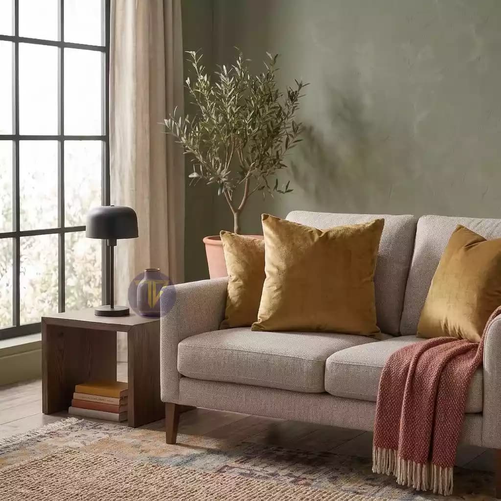 کوسن مخمل50-50 قهوه ای شنی
