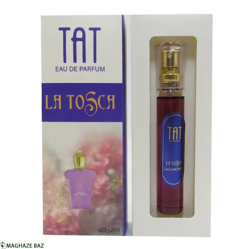 عطر جیبی زنانه تات مدل زرجوف لا توسکا La Tosca با رایحه معتدل حجم 27 میلی لیتر