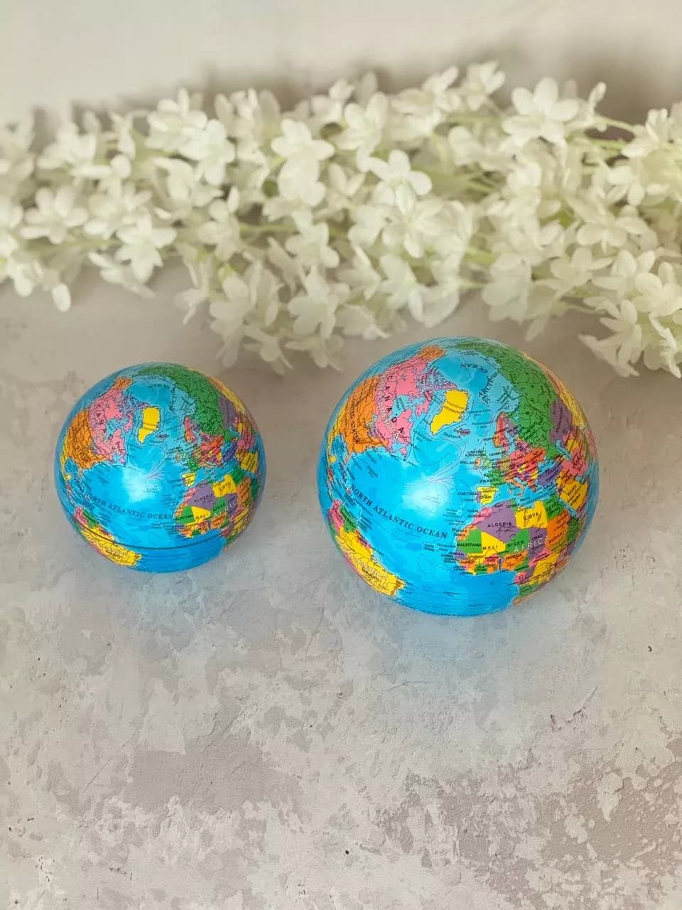 کره جغرافیای پلاستیکی دکوری چرخان