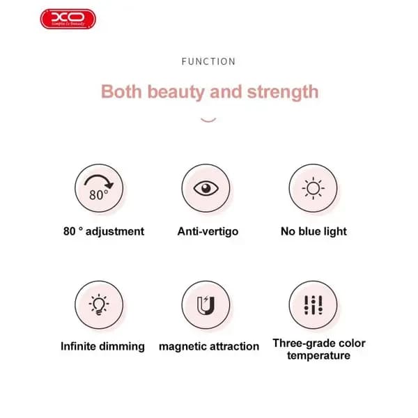 چراغ شارژی LED مغناطیسی ایکس او مدل XO YH08B + ریموت — تصویر ۴