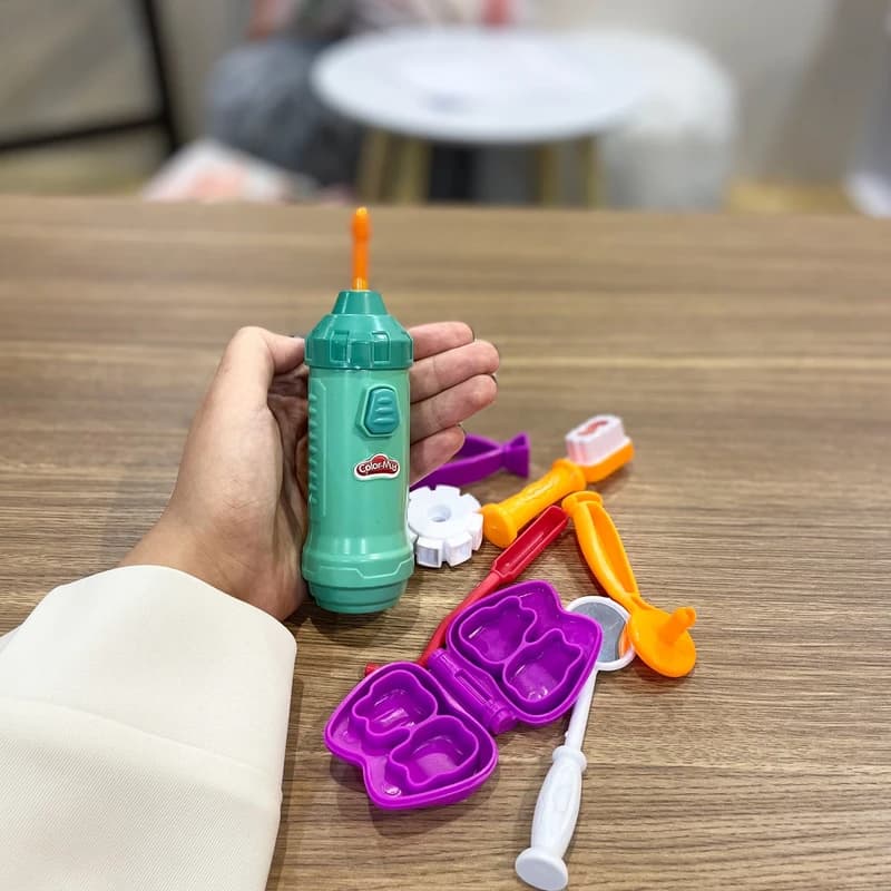 ست اسباب بازی خمیر بازی مدل دندان پزشکی کد 6611 — تصویر ۲