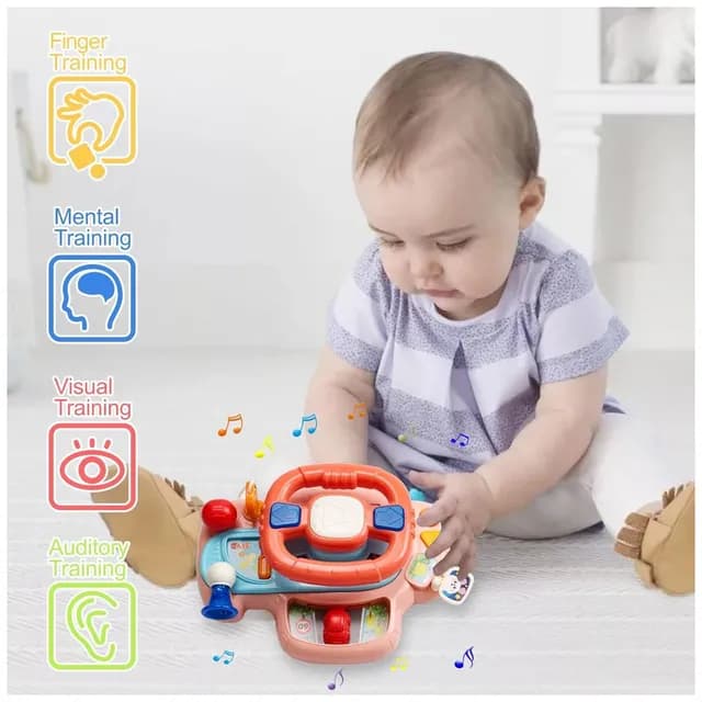 فرمان بازی شبیهسازی رانندگی موزیکال هانگر Huanger مدل 5551007-HE0542 — تصویر ۸