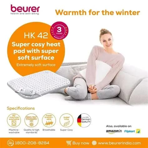 تشکچه برقی بیورر (Beurer) مدل HK42؛ گرمادرمانی ملایم و دقیق با مهندسی آلمانی — تصویر ۳