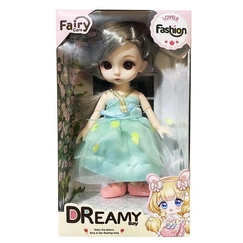 عروسک Dreamy Bay مدل چشم تیله ای کد 6637-4 ارتفاع 15 سانتی متر