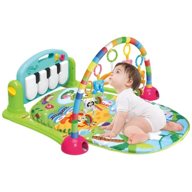 تشک و مرکز فعالیت پیانو دار هانگر مدل Baby Play Gym Piano Mat Green ایتم HE0603 — تصویر ۷