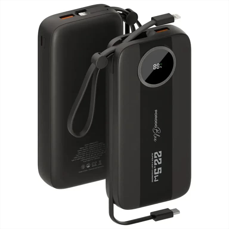 پاوربانک پرودو Specca 10000 میلیآمپرساعت با کابل Type-C و Lightning