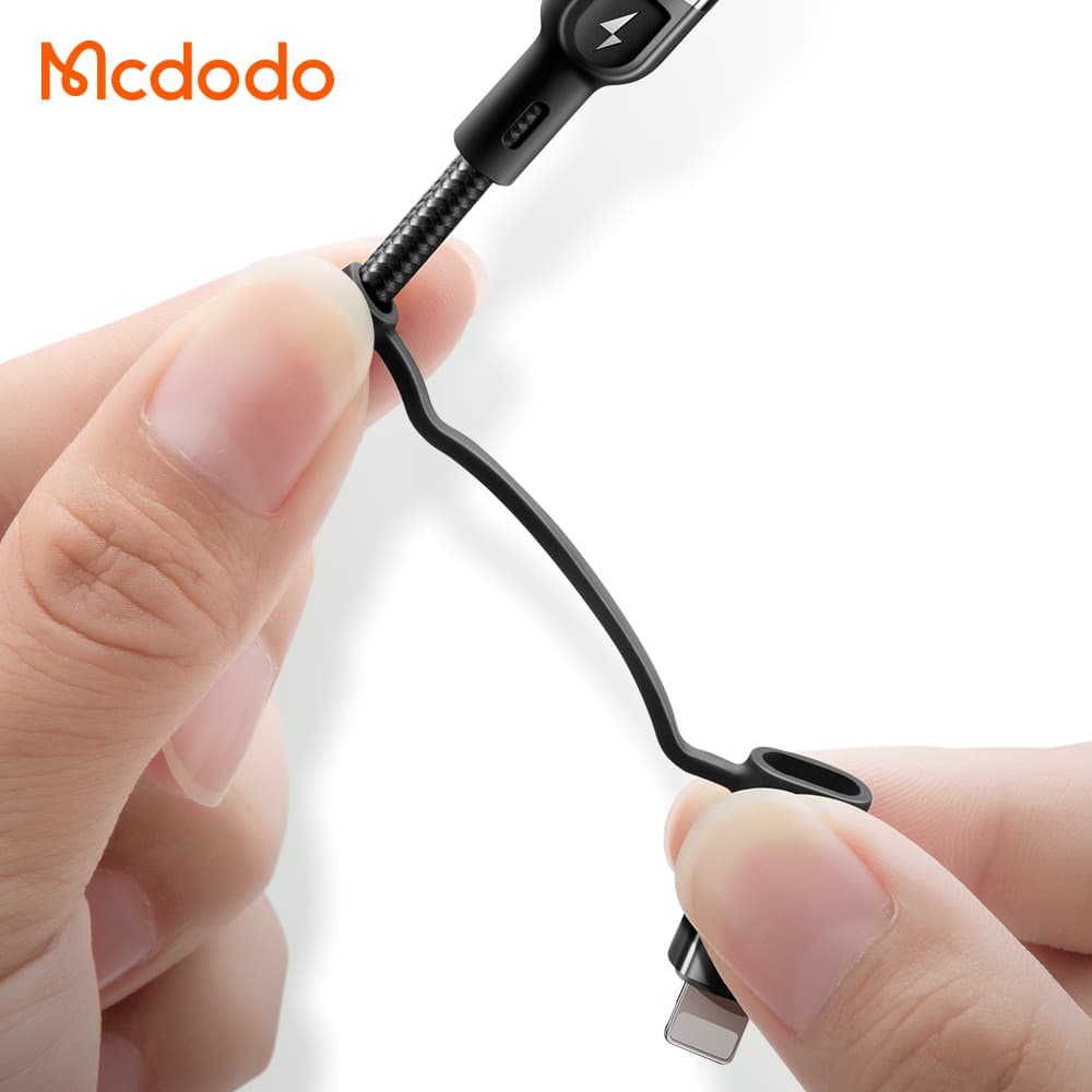 کابل شارژ چند سر 4 کاره لایتنینگ+تایپ سی مک دودو مدل MCDODO CA-8070 طول 120 سانتيمتر — تصویر ۶