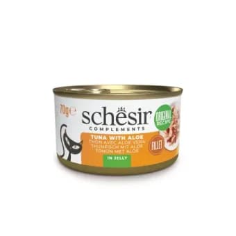 کنسرو گربه شسیر (Schesir) با طعم تن ماهی و آلوئه ورا