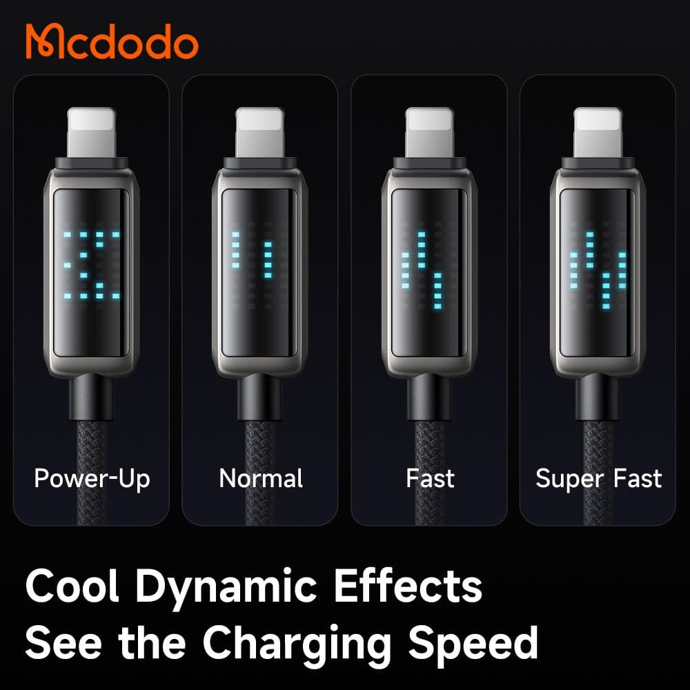 کابل شارژ سریع تایپ سی به لایتنینگ 36 واتی مک دودو مدل MCDODO CA-2630 قابلیت کارپلی 1.2متر — تصویر ۶