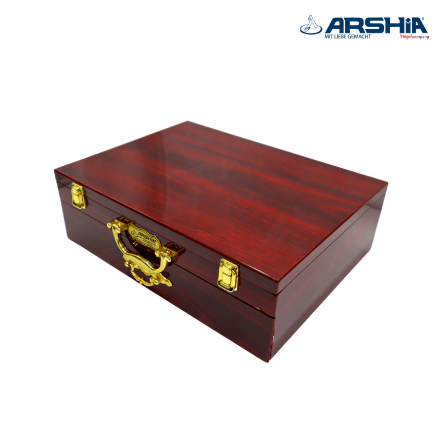 سرویس قاشق و چنگال استیل عرشیا ۸۶ پارچه طلایی و نقرهای مدل TM762GS-3043 — تصویر ۵