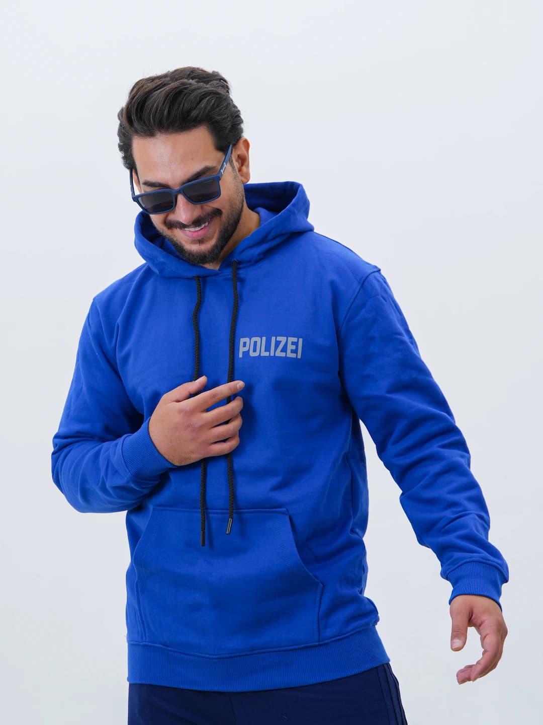 هودی مردانه پنبه سه نخ خار خورده POLIZEI کد 50225 D203
