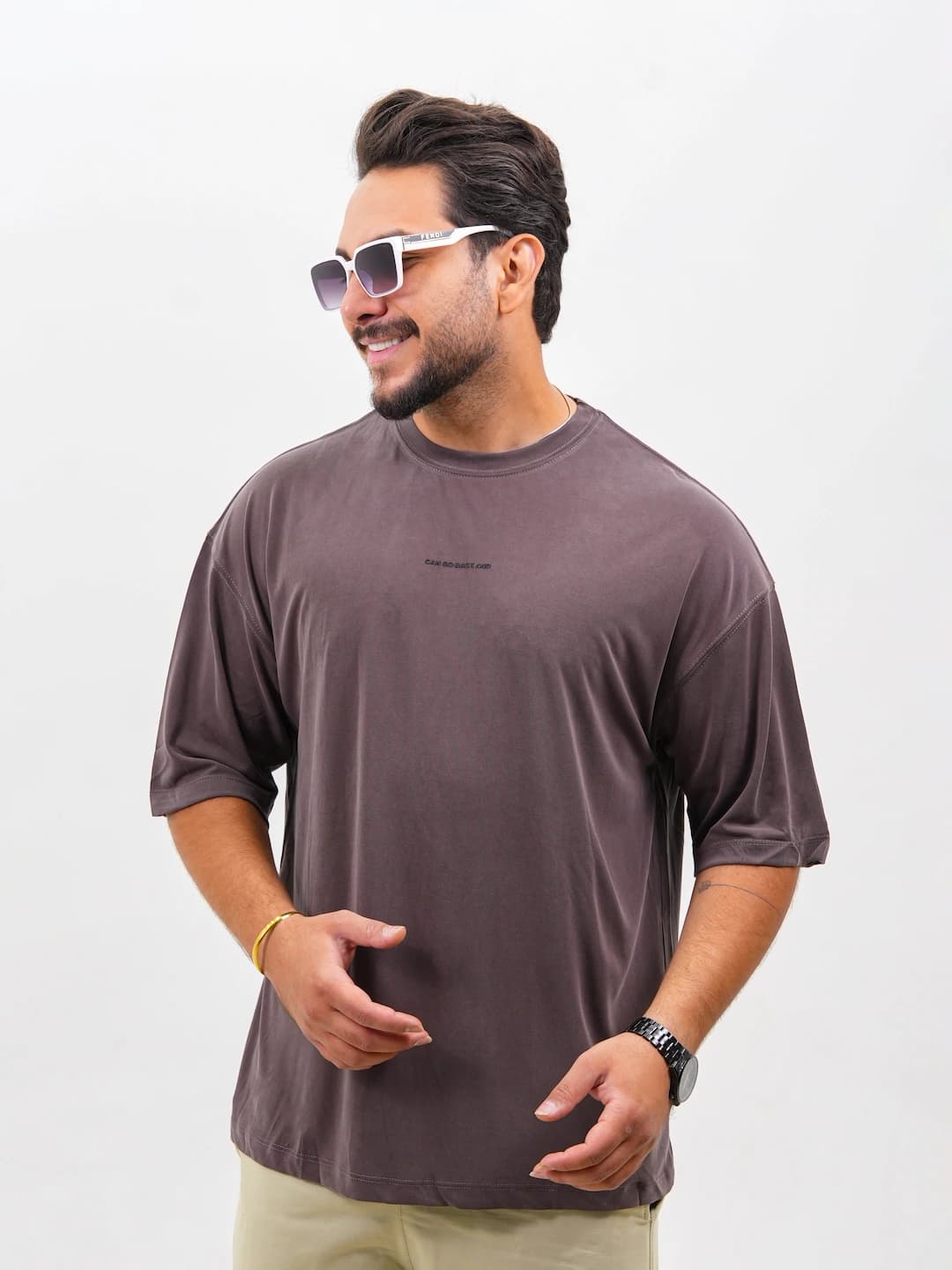 تیشرت مردانه پارچه OYSHO طرح CAN GO BACK AND کد 30278 D 301 — تصویر ۶