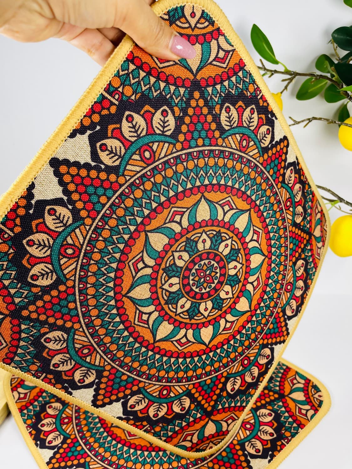 زیر قابلمه ( مت) سیلیکونی طرح سنتی جفتی جدید — تصویر ۳