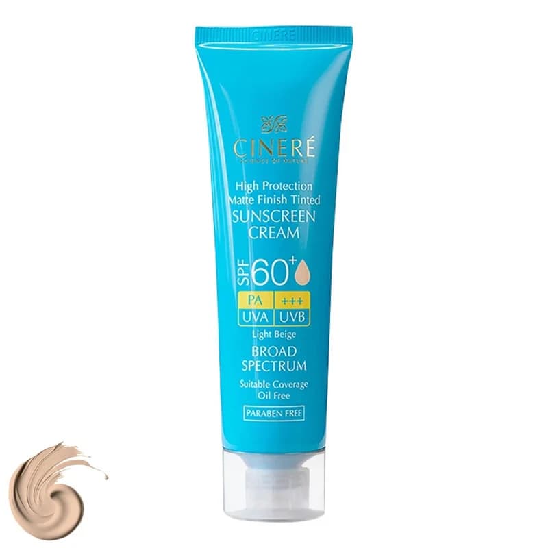 کرم ضدآفتاب رنگی سینره +SPF60 مدل 8411، مناسب پوستهای چرب، حجم 50 میلیلیتر — تصویر ۵