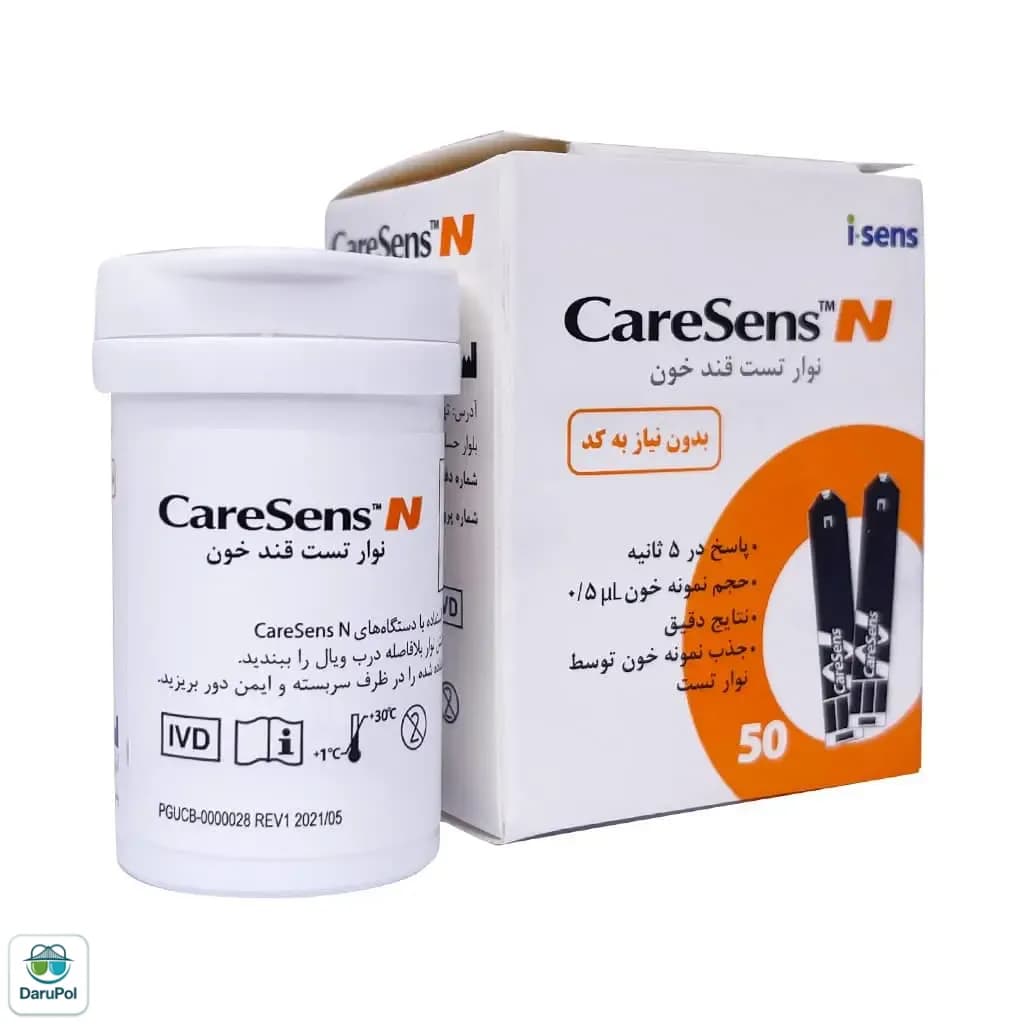 نوار تست قند خون مدل Caresens N — تصویر ۲