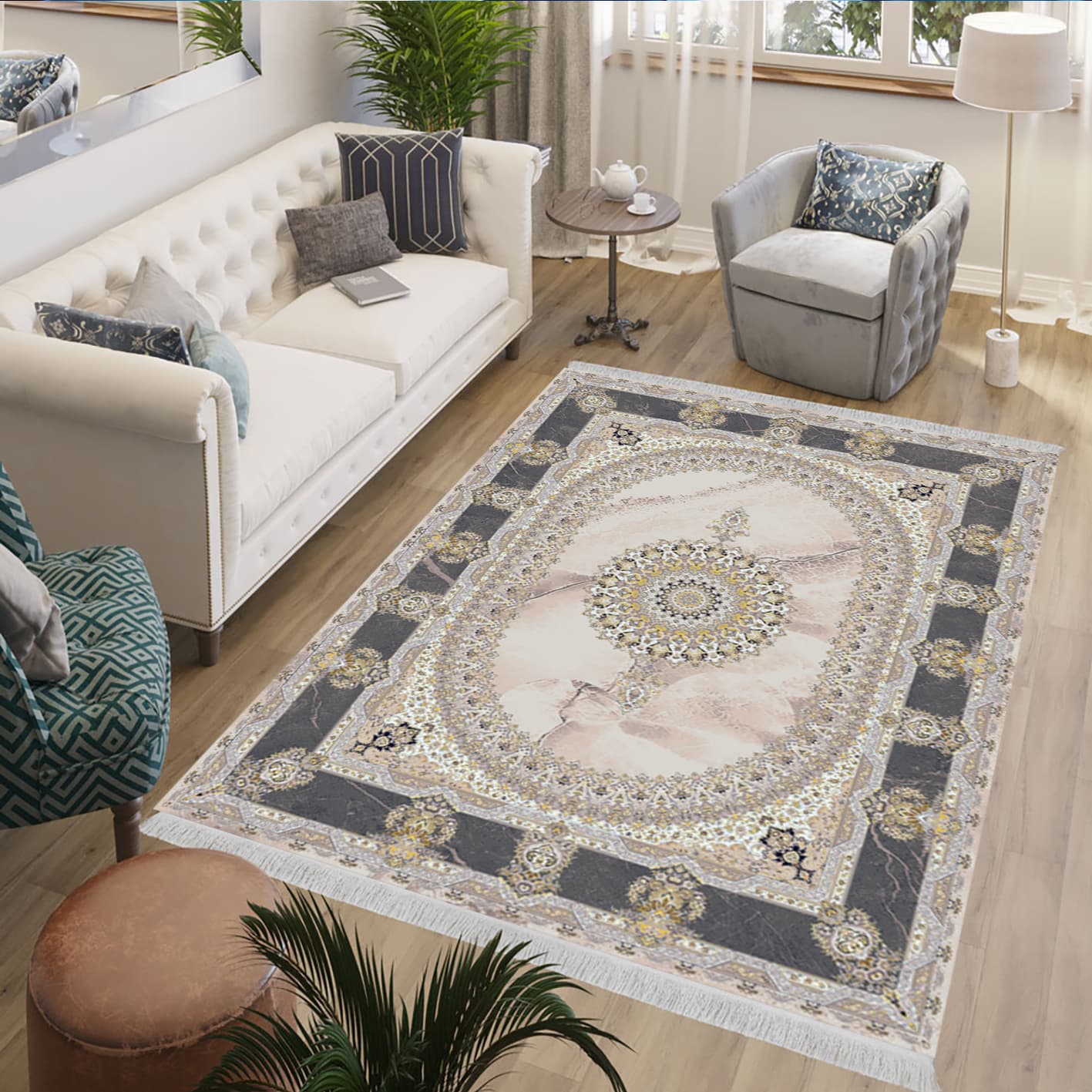 فرش چاپی طرح سنگ کد L180