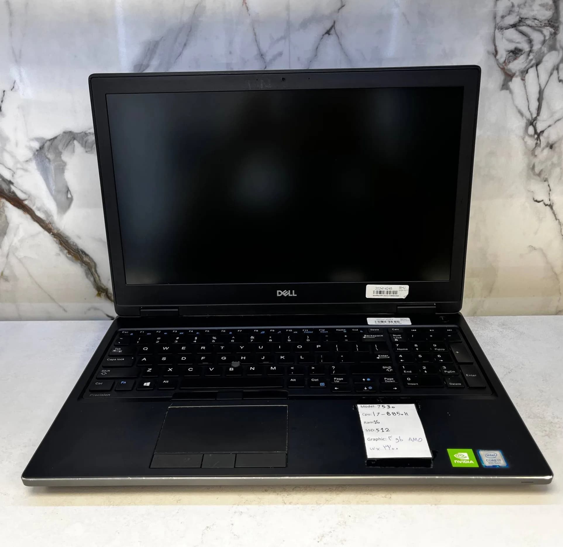 لپ تاپ استوک DELL PRECISION 7530 | 15.6″ FHD | Core I7-8850H | 16GB RAM | 512GB SSD | 4GB AMD WX3200 — تصویر ۲