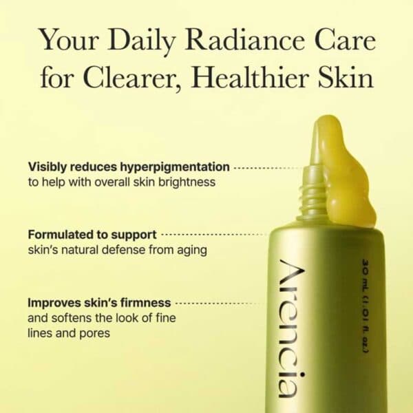 سرم روشن کننده و مرطوب کننده حاوی ویتامین C آرنسیا Arencia مدل Vitamin C Booster Shot حجم 30ml — تصویر ۳