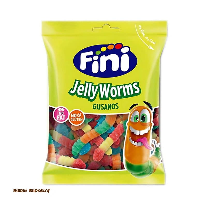 پاستیل بدون گلوتن و چربی فینی Fini Jelly Worms طرح مار 90 گرم