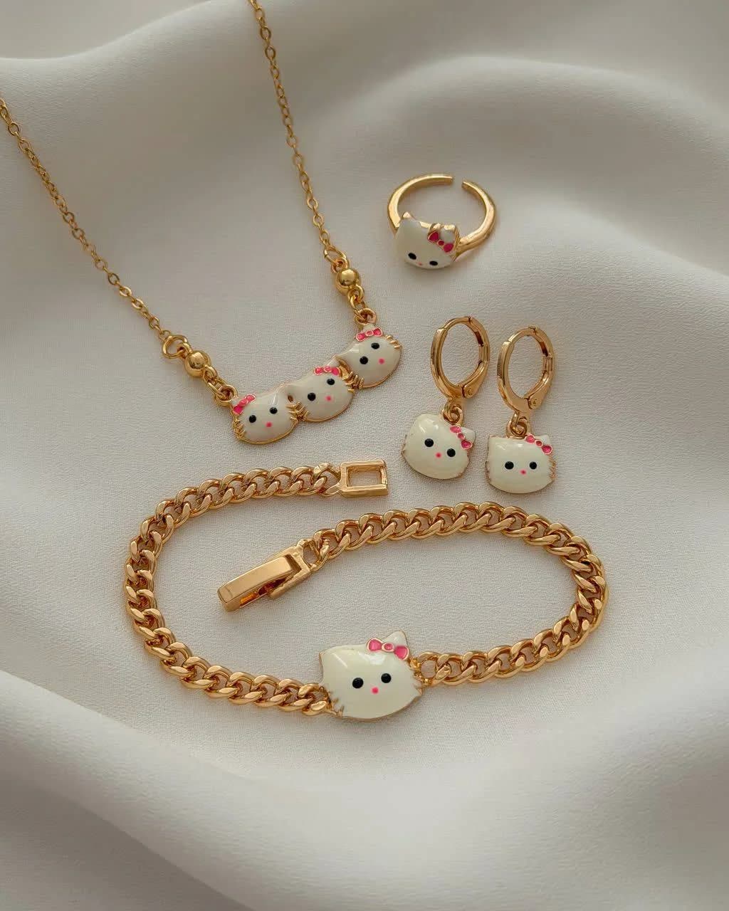 سرویس دخترانه بچه گانه هلو کیتی برند fashion jewelry کد ۳۵۱۶