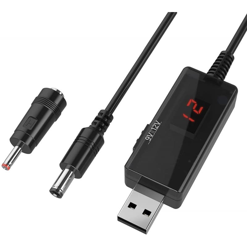 کابل USB افزاینده ولتاژ DC با خروجی 9 ولت و 12 ولت به همراه نمایشگر — تصویر ۳