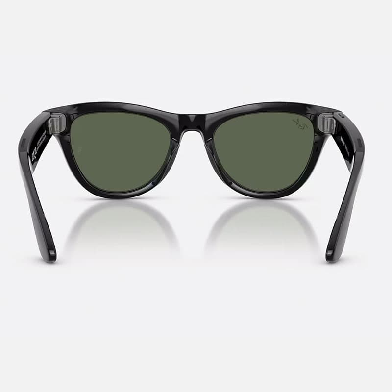 عینک هوشمند ری بن متا Ray-ban Meta Skyler Shiny Black G15 Green RW4014 – Gen 2 — تصویر ۷