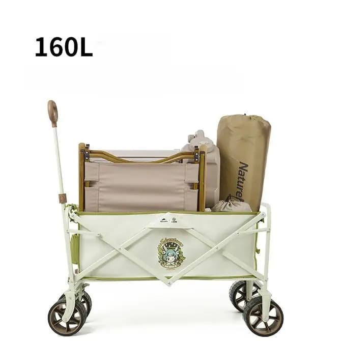 چرخ دستی تاشو کمپینگ نیچرهایک مدل CNK2300JJ023 با ظرفیت 160 لیتر و تحمل وزن 100 کیلوگرم — تصویر ۲