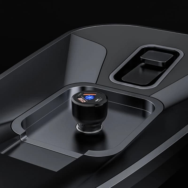 شارژر فندکی 55 وات سه پورت فرست یو مدل F054 به همراه کابل USB-C — تصویر ۸