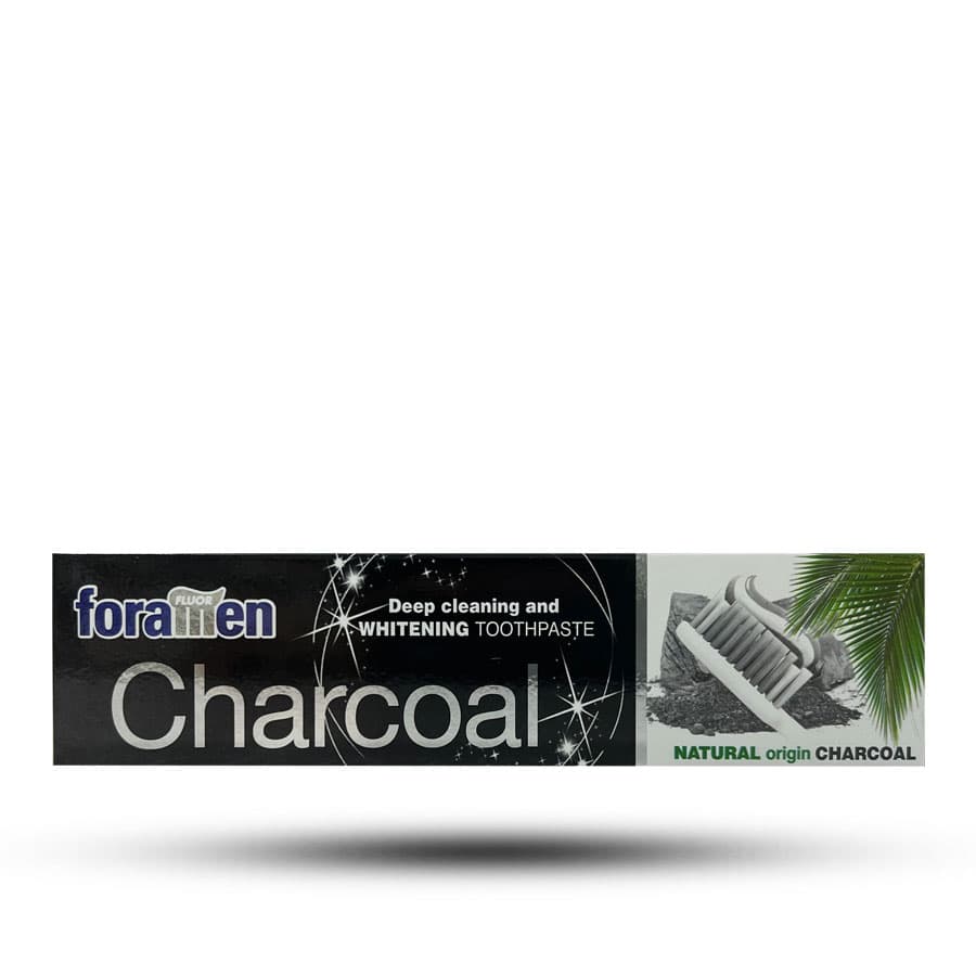 خمیر دندان سفیدکننده ذغالی فورامن Foramen مدل Charcoal با حجم ۷۵ میل
